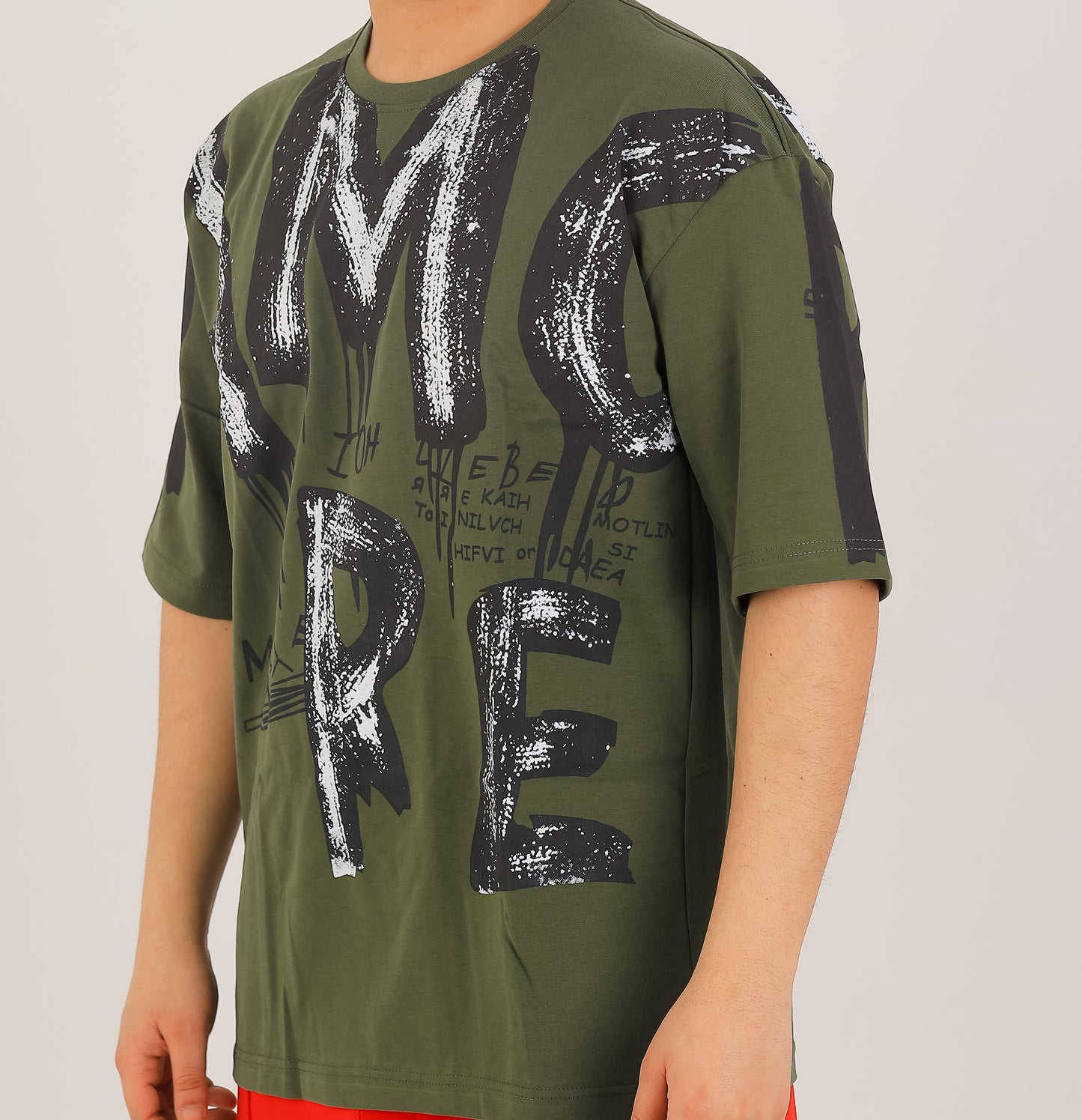Sky Graffiti Oversized Street Tee