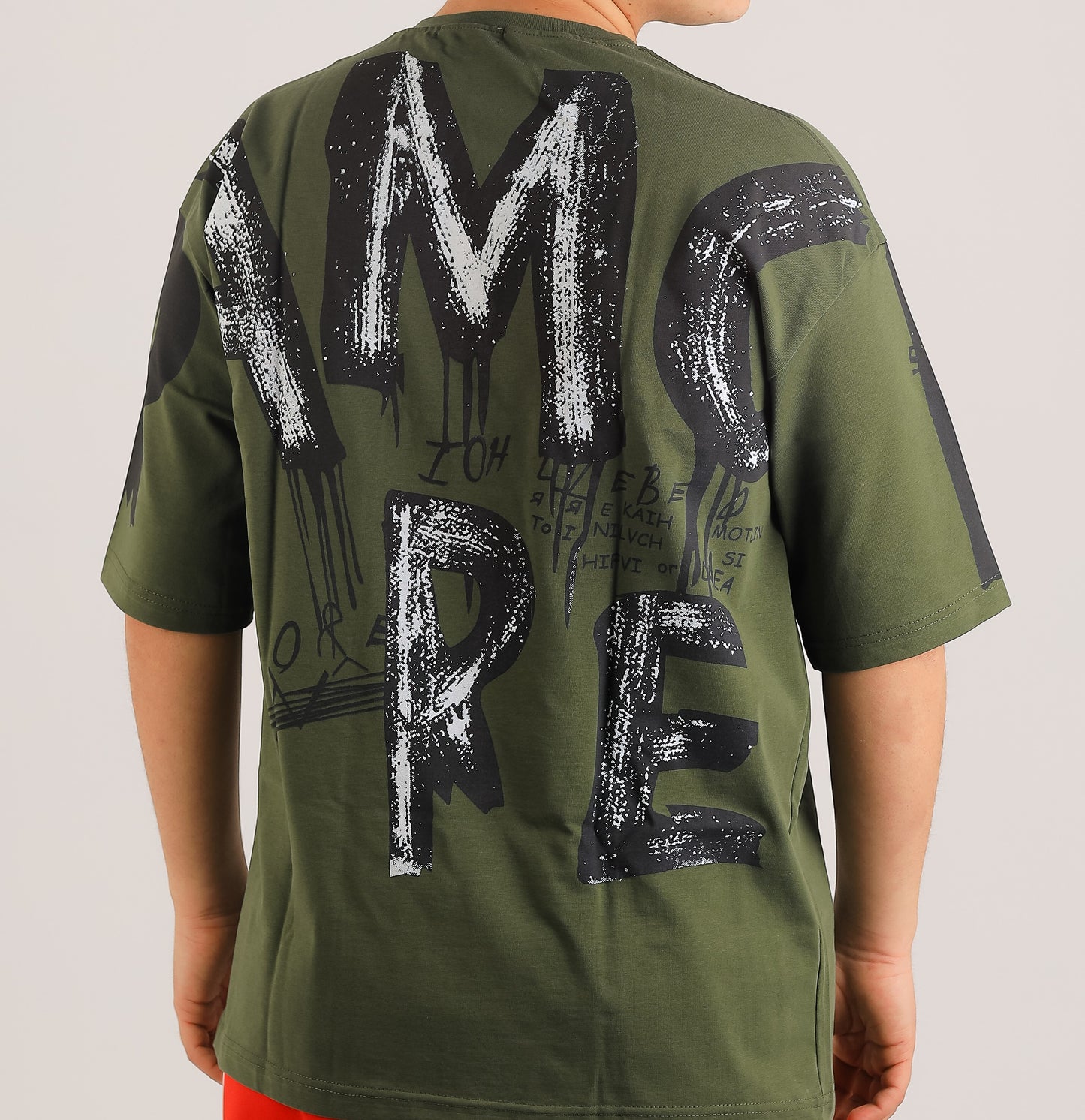 Sky Graffiti Oversized Street Tee